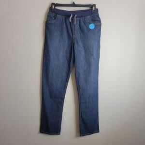 Carter's Kid Blue Denim Pull On Jogger Pants With Drawstring Waist 14/14A.